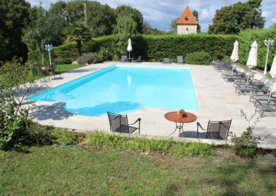 Der Pool im Chateau de l'Hoste